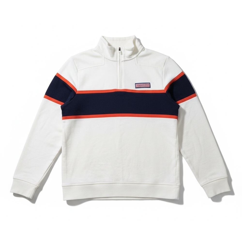 Vineyard Vines Boys Shep Shirt Quarter-Zip Sweatshirt Classic Preppy All Season